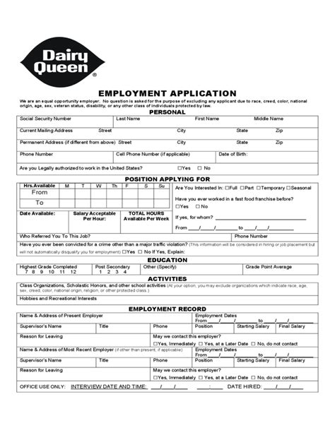 DAIRY QUEEN APPLICATION. Select the DQ® location(s) you want to apply Check all that apply. Marine City - 236 Fairbanks St. Richmond - 68020 Main St. St. Clair - 1980 River Rd. Name * First and Last. Address * Address 1. Address 2. City. State/Province. Zip/Postal Code. Country. Email ...